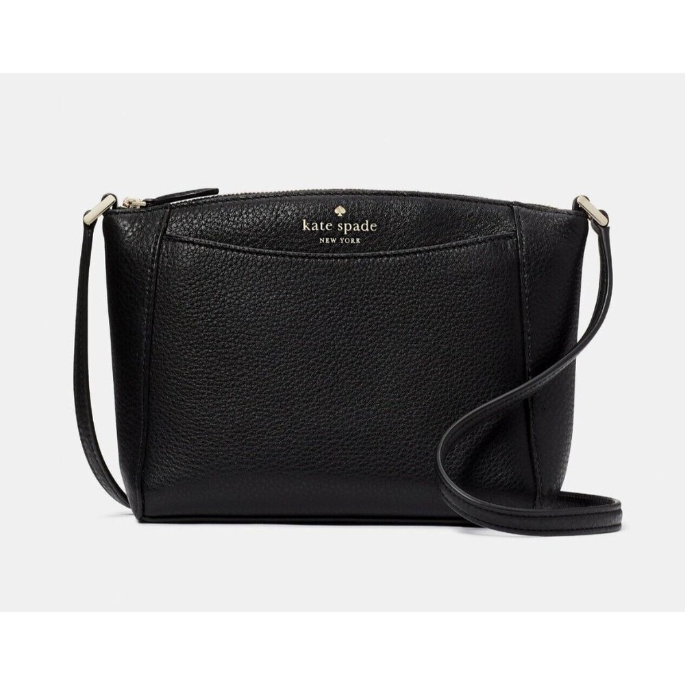 New Kate Spade Monica Pebbled Leather Crossbody Black